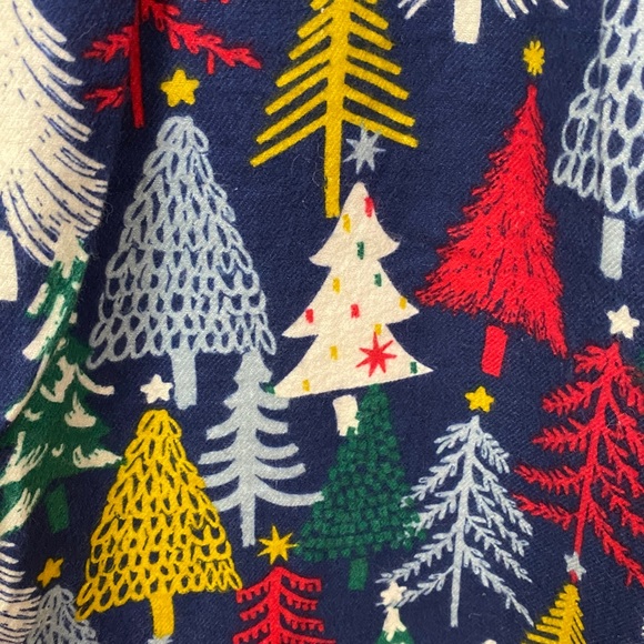 Hanna Andersson Twinkly Trees on Navy Flannel Pajama Pants - Picture 2 of 5